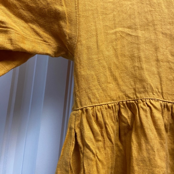 Beaton linen house dress in dandelion - Picture 5 of 6